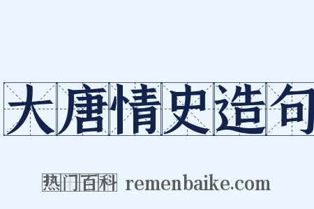 大唐情史造句是什么意思的图片